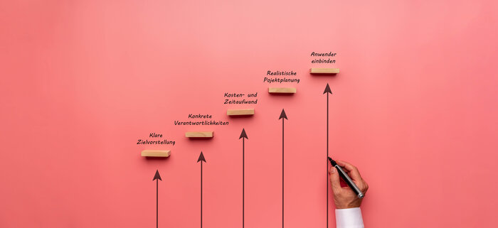 Schritte im Softwareprojekt als Grafik