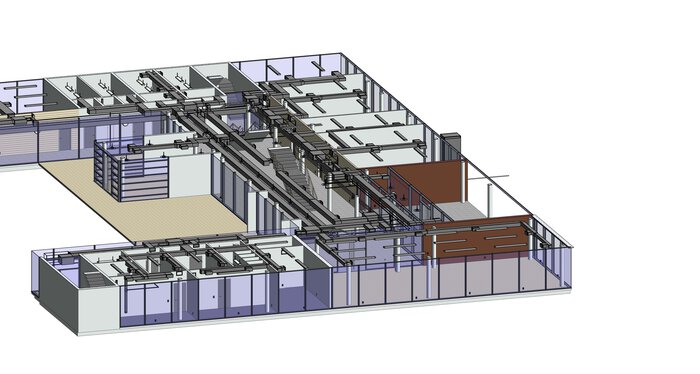 3D Grafik eines Gebäudes